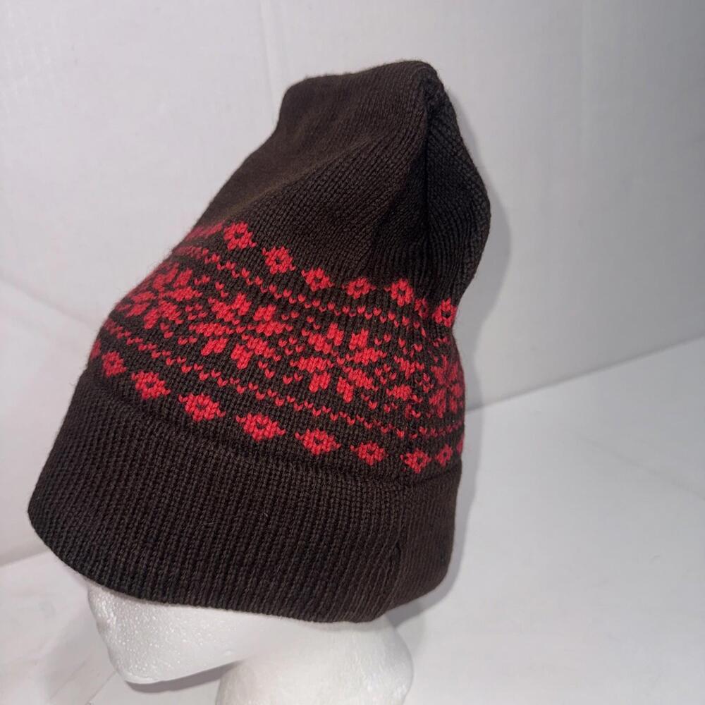 VTG Vermont Skiing BEANIE Bar W Original B & W Williams 100% Wool Hat Toboggan